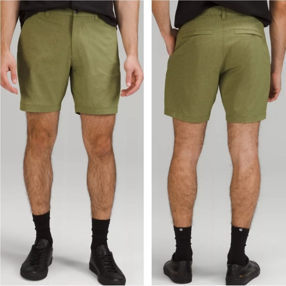 lululemon athletica Olive Green Men's Flat Front Shorts